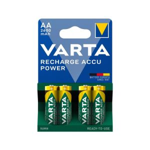 Varta Recharge Accu Power AA Rechargeable Battery 2600 mAh 4 pcs