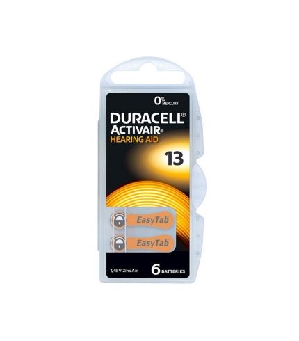 Μπαταρία Duracell ActivAir για Ακουστικά Βαρηκοΐας DA13 6 τμχ