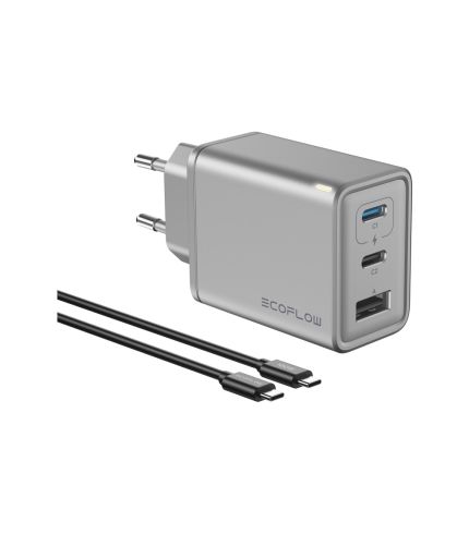 EcoFlow Φορτιστής Rapid GaN USB-C / USB-A 65W με Καλώδιο