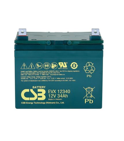 Μπαταρια Μολυβδου CSB EVX12340 12v 34ah
