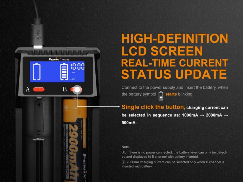Fenix ARE-D2 Dual Channel battery Charger