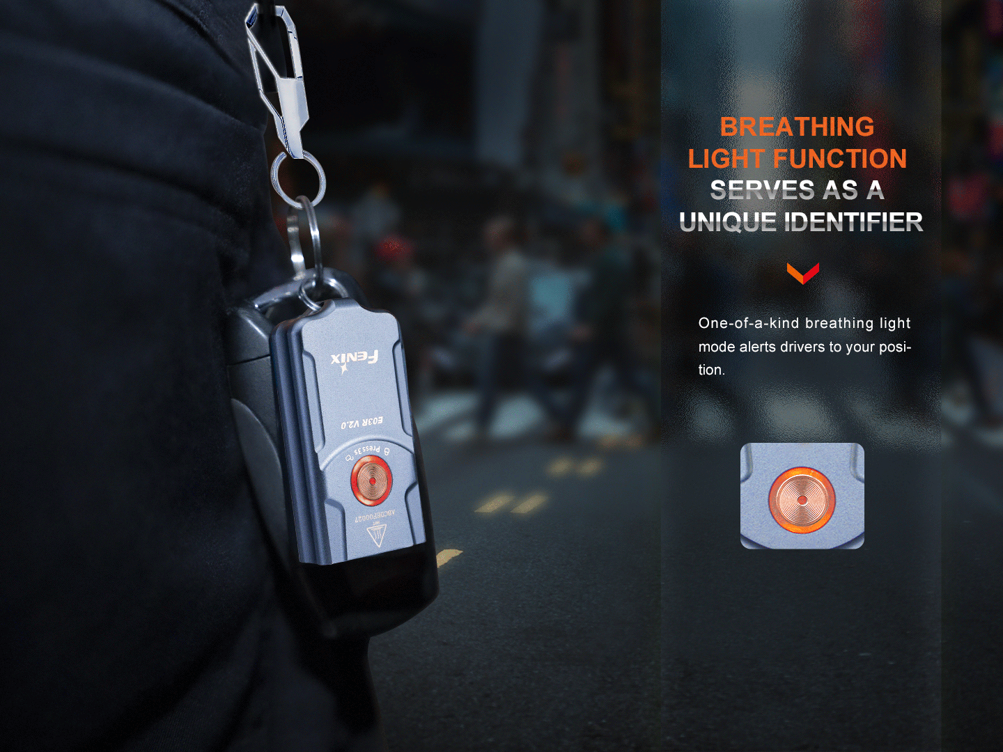   Fenix E03R V2 Keychain Flashlight