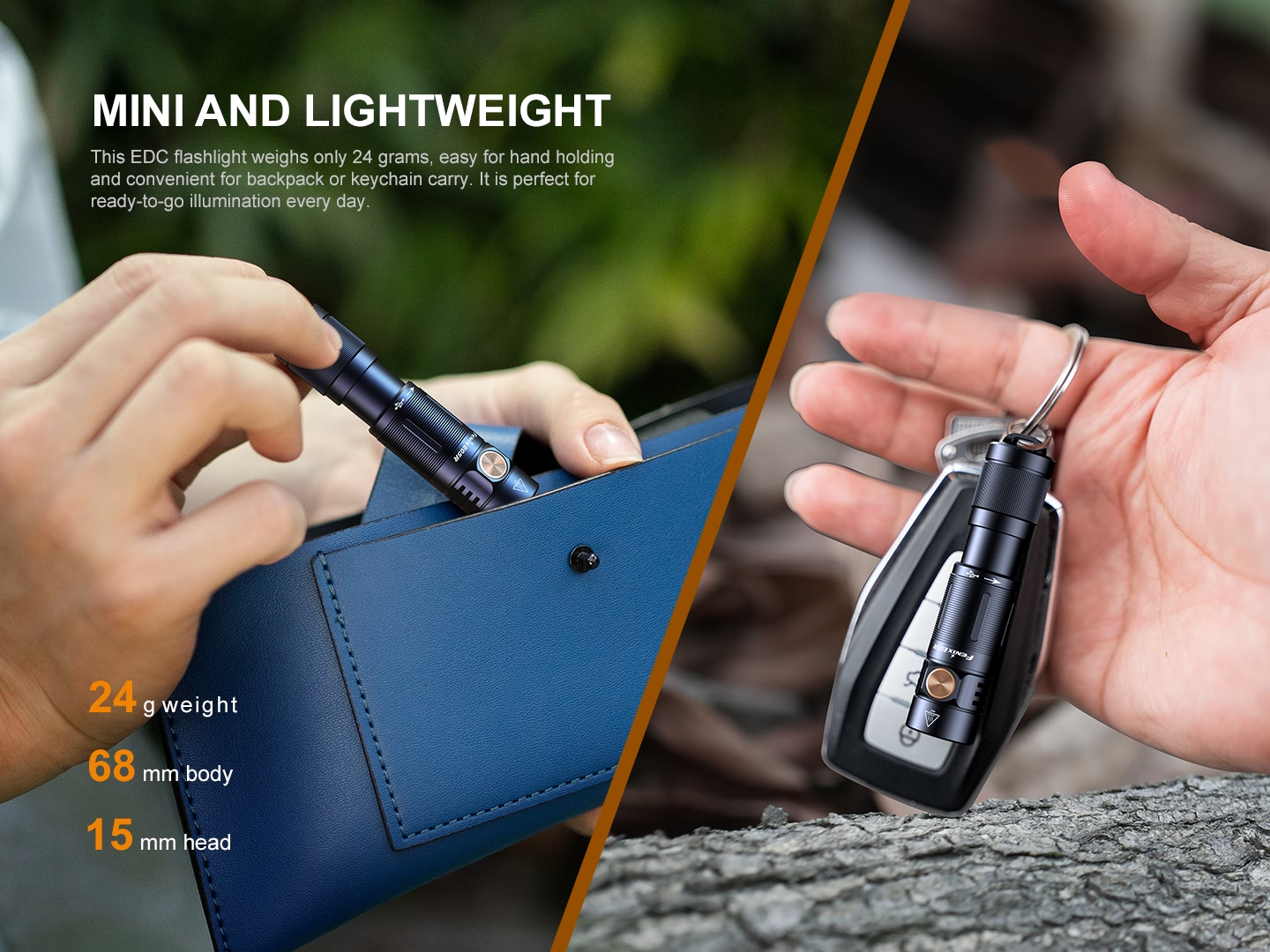 Fenix E05R Mini Keychain Flashlight - 400 Lumens