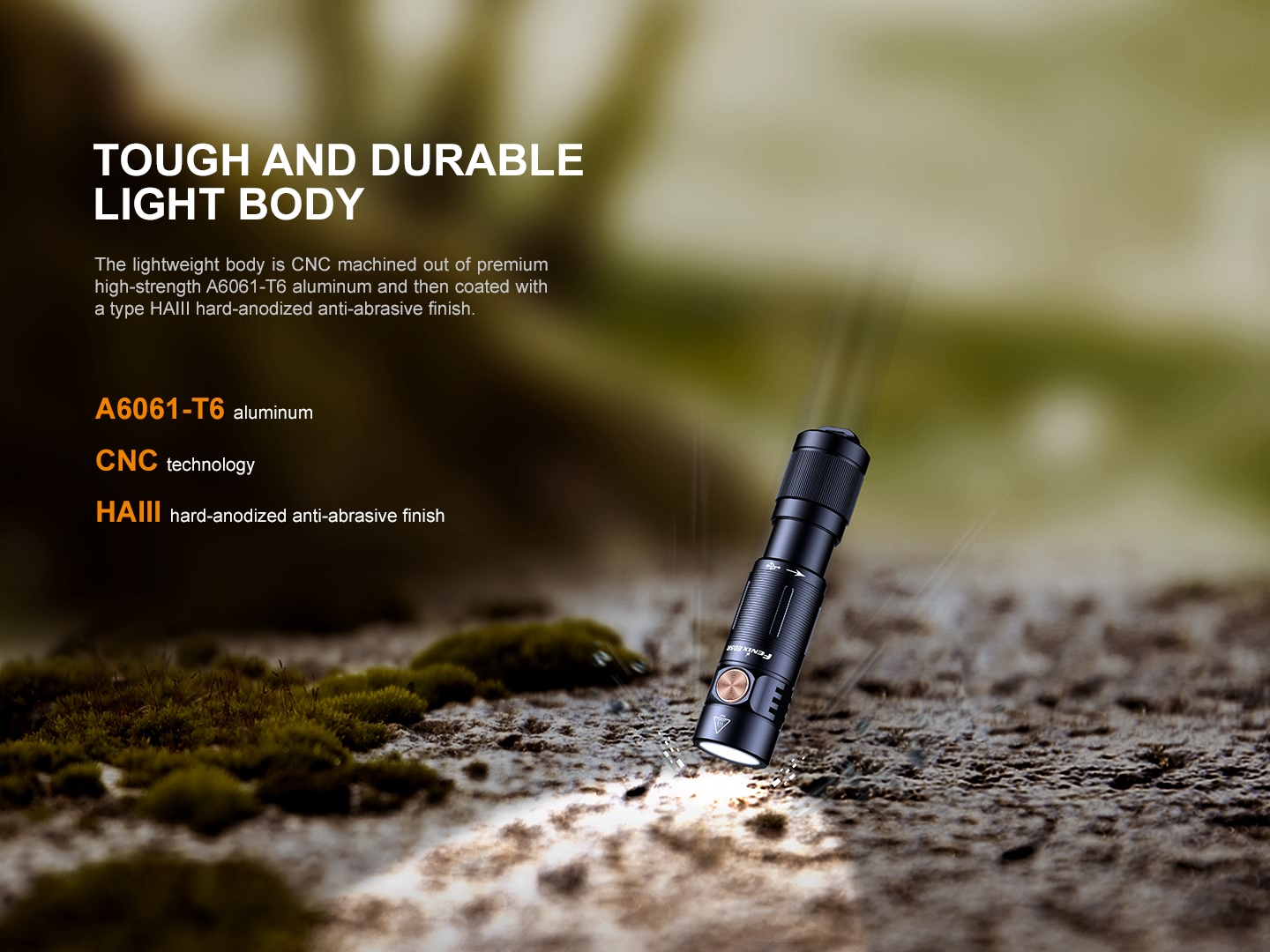 Fenix E05R Mini Keychain Flashlight - 400 Lumens