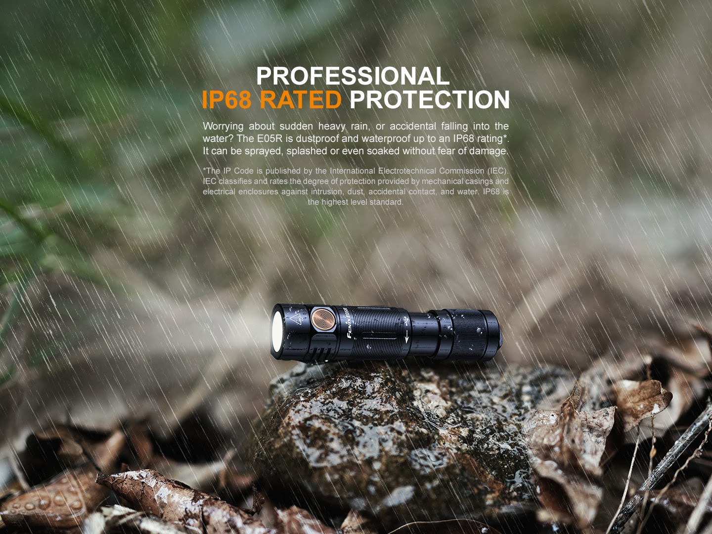Fenix E05R Mini Keychain Flashlight - 400 Lumens
