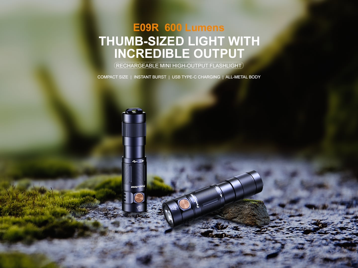 Fenix E09R 600 lumens