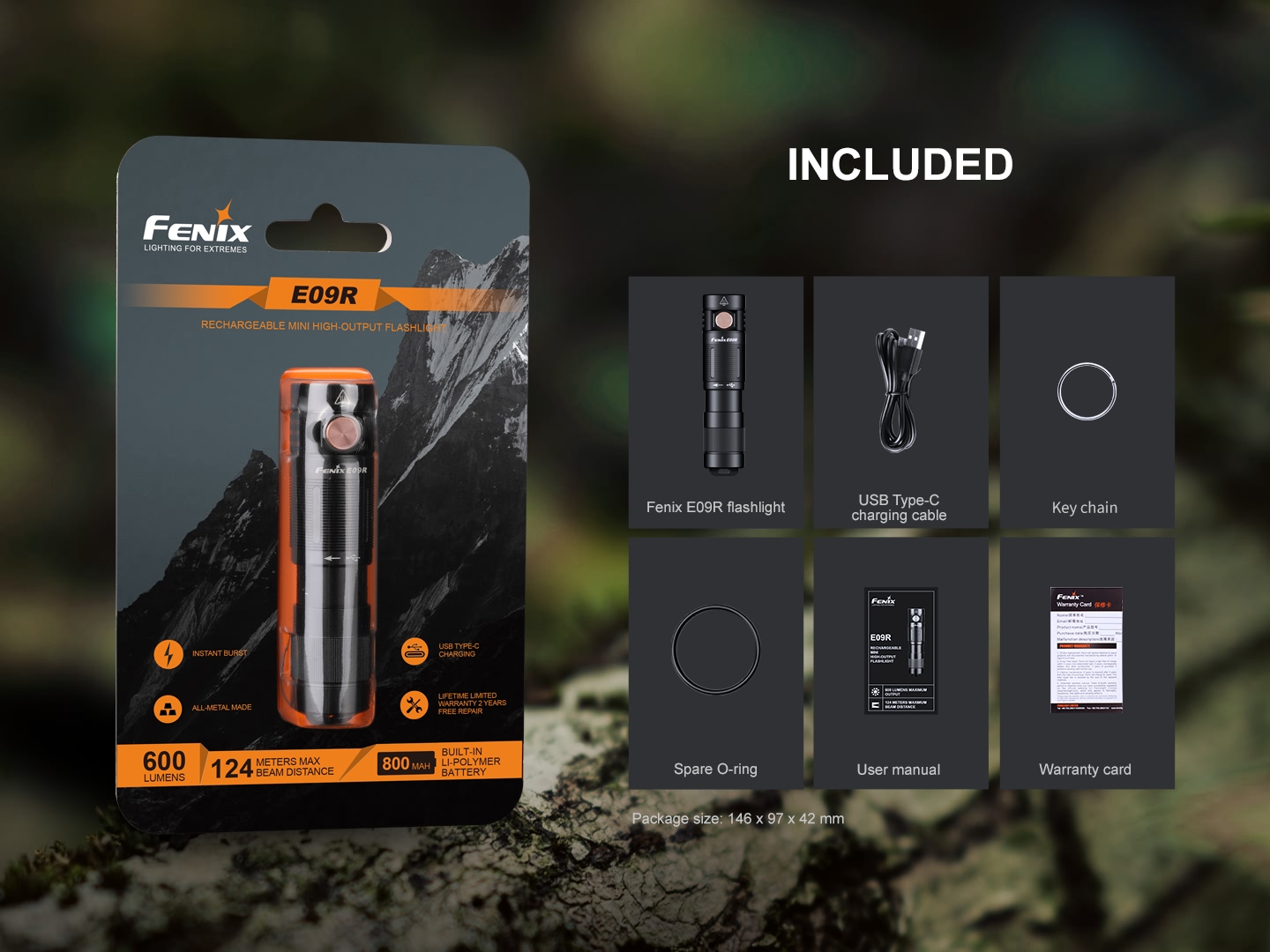 Fenix E09R 600 lumens