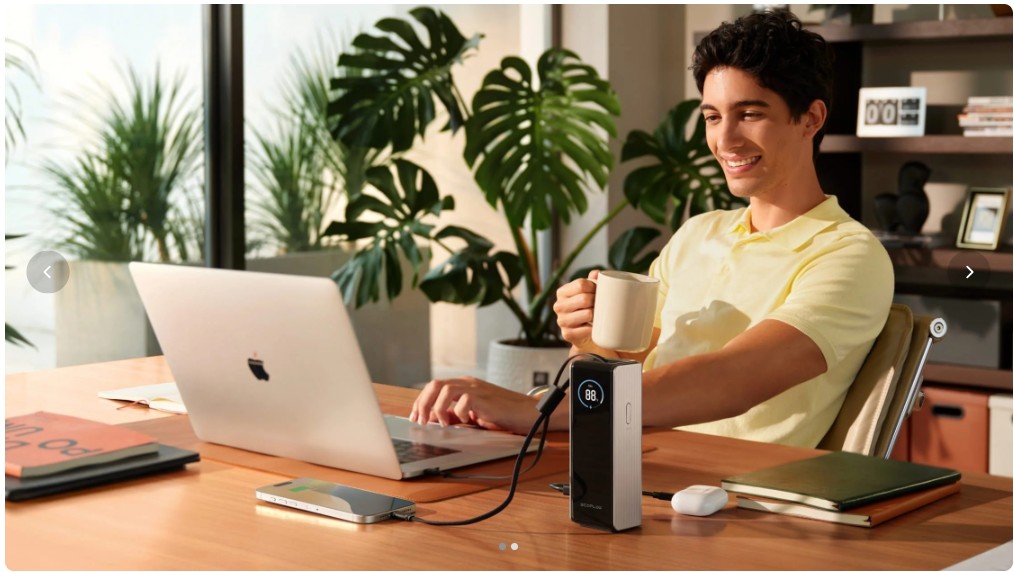 EcoFlow RAPID Power Bank 25,000mAh, 170W, Built-In Cables