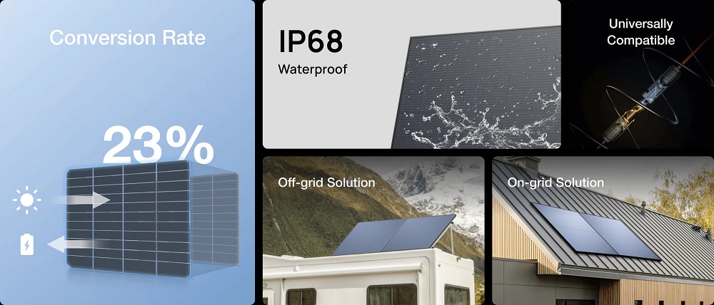 EcoFlow 2 x 450W Rigid Solar Panel